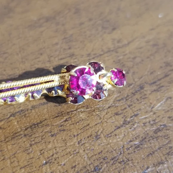 Vintage Rare Fantastic Juliana D&E Pink, Purple, AB Rhinestone Banjo Pin Brooch - Picture 3 of 14